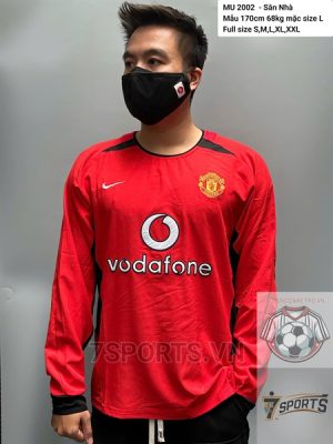 Áo Bóng Đá Retro Manchester United 2002 Dài Tay - Sân Nhà