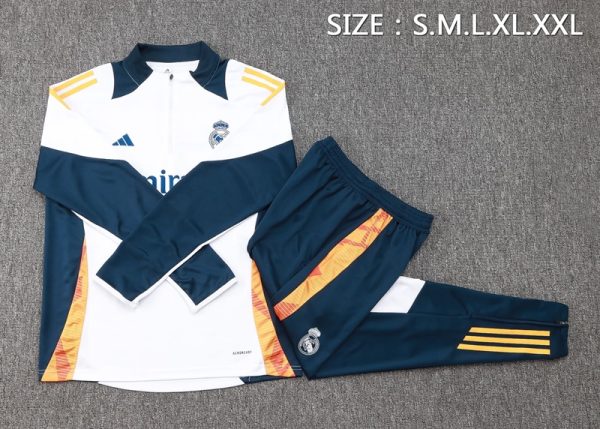 Bộ Quần Áo Thể Thao Nỉ Real Madrid - Trắng