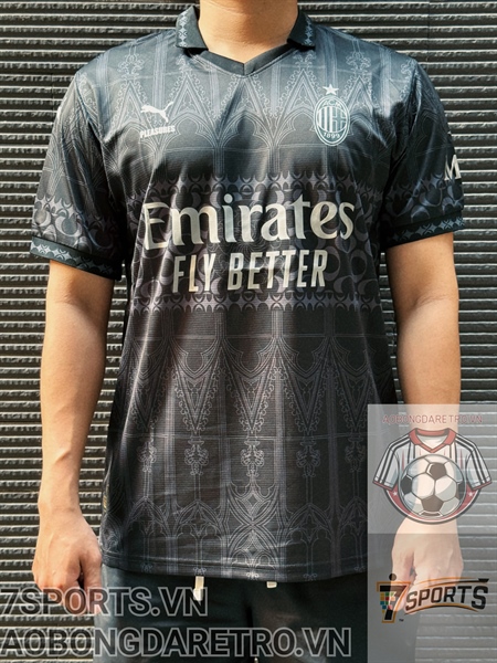 Áo Bóng Đá AC Milan 2023 - Sân Nhà - Đen