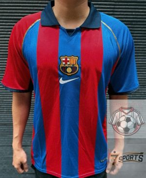 Áo Bóng Đá Retro Barcelona 2001 - Sân Nhà
