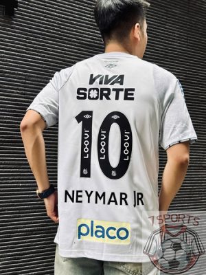 Áo Bóng Đá Retro Santos 2024 - Sân Nhà In Tên Neymar Jr Số 10