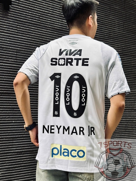 Áo Bóng Đá Retro Santos 2024 - Sân Nhà In Tên Neymar Jr Số 10