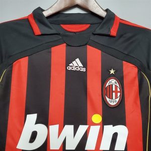 Áo Bóng Đá Retro AC Milan 2006 Dài Tay - Sân Nhà In Tên Maldini Số 3