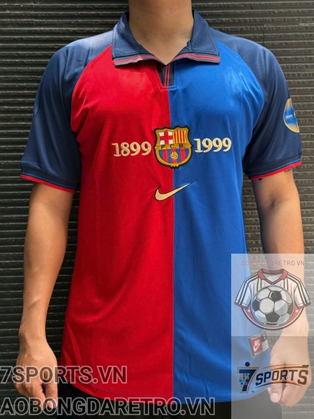 Áo Bóng Đá Retro Barcelona 1999 - Bản Kỷ Niệm