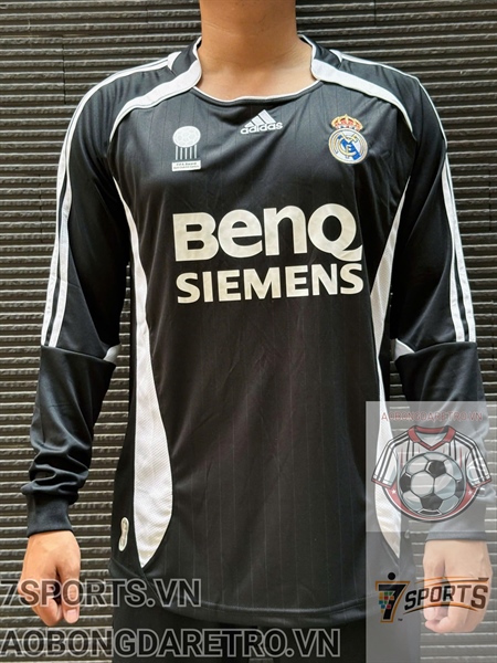 Áo Bóng Đá Retro Real Madrid 2006 Dài Tay - Sân Khách