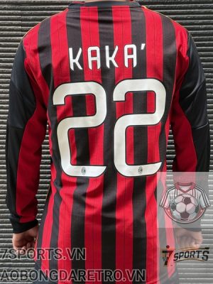 Áo Bóng Đá Retro AC Milan 2013 Dài Tay - Sân Nhà In Tên Kaka Số 22