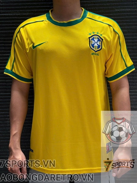 Áo Bóng Đá Retro Tuyển Brazil 1998 - Sân Nhà