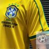 Áo Bóng Đá Retro Tuyển Brazil 1998 - Sân Nhà In Tên Ronaldo Số 9