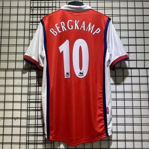 Áo Bóng Đá Retro Arsenal 1998 - Sân Nhà In Tên Bergkamp Số 10