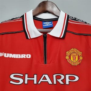 Áo Bóng Đá Retro Manchester United 1998 - Sân Nhà In Tên Beckham Số 7