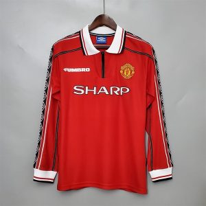 Áo Bóng Đá Retro Manchester United 1998 Dài Tay - Sân Nhà