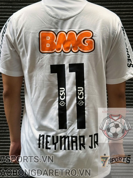 Áo Bóng Đá Retro Santos 2011 - Sân Nhà In Tên Neymar Số 10