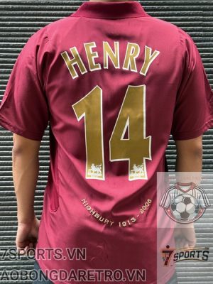 Áo Bóng Đá Retro Arsenal 2005 - Sân Khách In Tên Henry Số 14