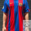 Áo Bóng Đá Retro Barcelona 2004 - Sân Nhà In Tên Ronaldinho Số 10