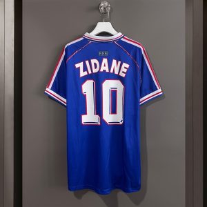 Áo Bóng Đá Retro Tuyển Pháp 1998 - Sân Nhà In Tên Zidane Số 10