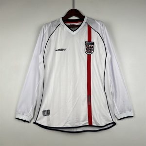 Áo Bóng Đá Retro Tuyển Anh 2002 Dài Tay - Sân Nhà