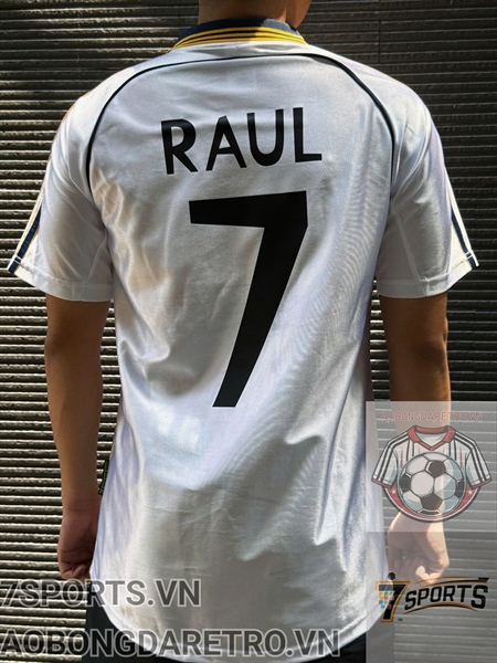 Áo Bóng Đá Retro Real Madrid 1998 - Sân Nhà In Tên Raul Số 7