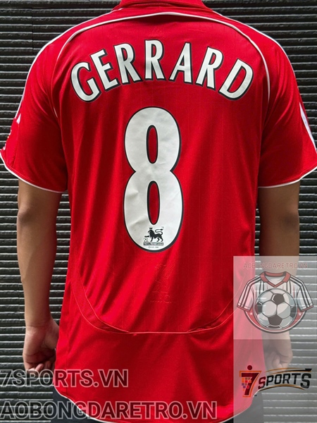 Áo Bóng Đá Retro Liverpool 2006 - Sân Nhà In Tên Gerrard Số 8