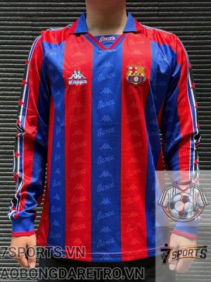 Áo Bóng Đá Retro Barcelona 1996 Dài Tay - Sân Nhà