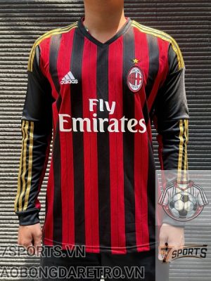 Áo Bóng Đá Retro AC Milan 2013 Dài Tay - Sân Nhà