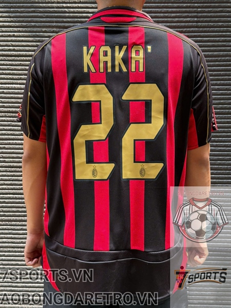 Áo Bóng Đá Retro AC Milan 2006 - Sân Nhà In Tên Kaka Số 22