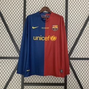 Áo Bóng Đá Retro Barcelona 2008 Dài Tay - Sân Nhà