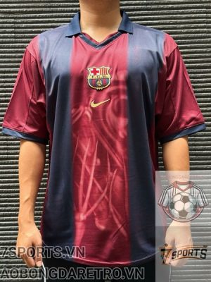 Áo Bóng Đá Retro Barcelona 2025 - Bản Kỷ Niệm Travis Scott
