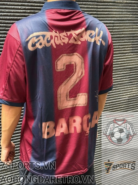 Áo Bóng Đá Retro Barcelona 2025 - Bản Kỷ Niệm Travis Scott