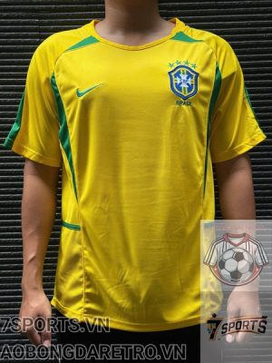 Áo Bóng Đá Retro Tuyển Brazil 2002 - Sân Nhà