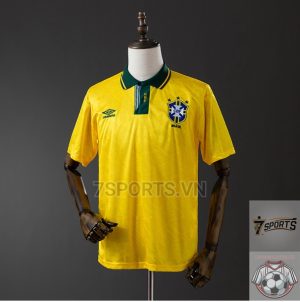 Áo Bóng Đá Retro Tuyển Brazil 1991 - Sân Nhà Áo Bóng Đá Retro Tuyển Brazil 1991 - Sân Nhà