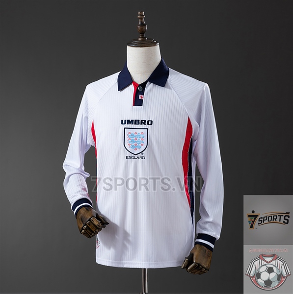 Áo Bóng Đá Retro Dài Tay Tuyển Anh 1998 - Sân Nhà