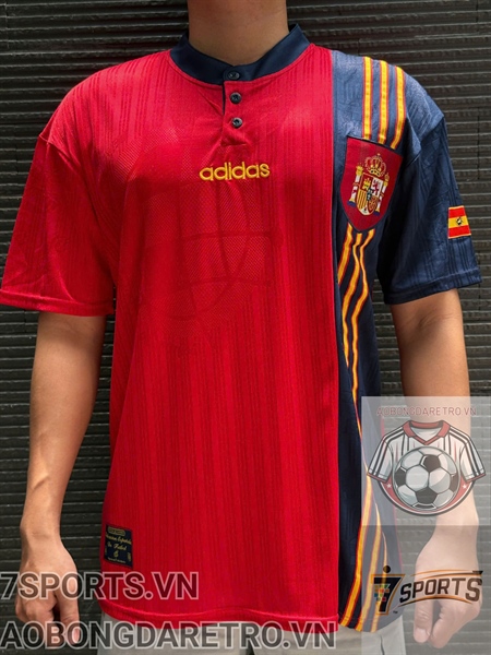 Áo Bóng Đá Retro Tuyển Tây Ban Nha 1996 - Sân Nhà